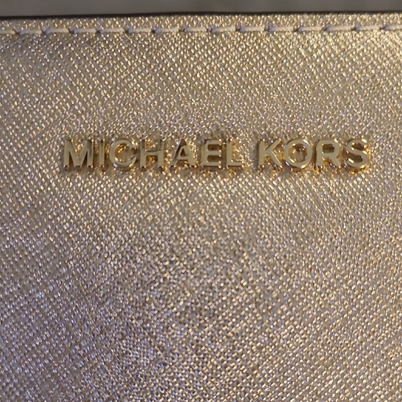 Michael Kors Shimmering Gold Crossbody Bag - Picture 2 of 6
